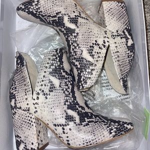 Steve Madden snake skin booties